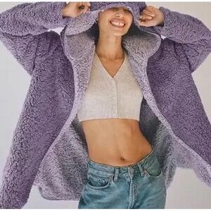 Out From Under Cloud Nine Reversible Fleece Hooded Teddy Robe, Women's Size XS/S